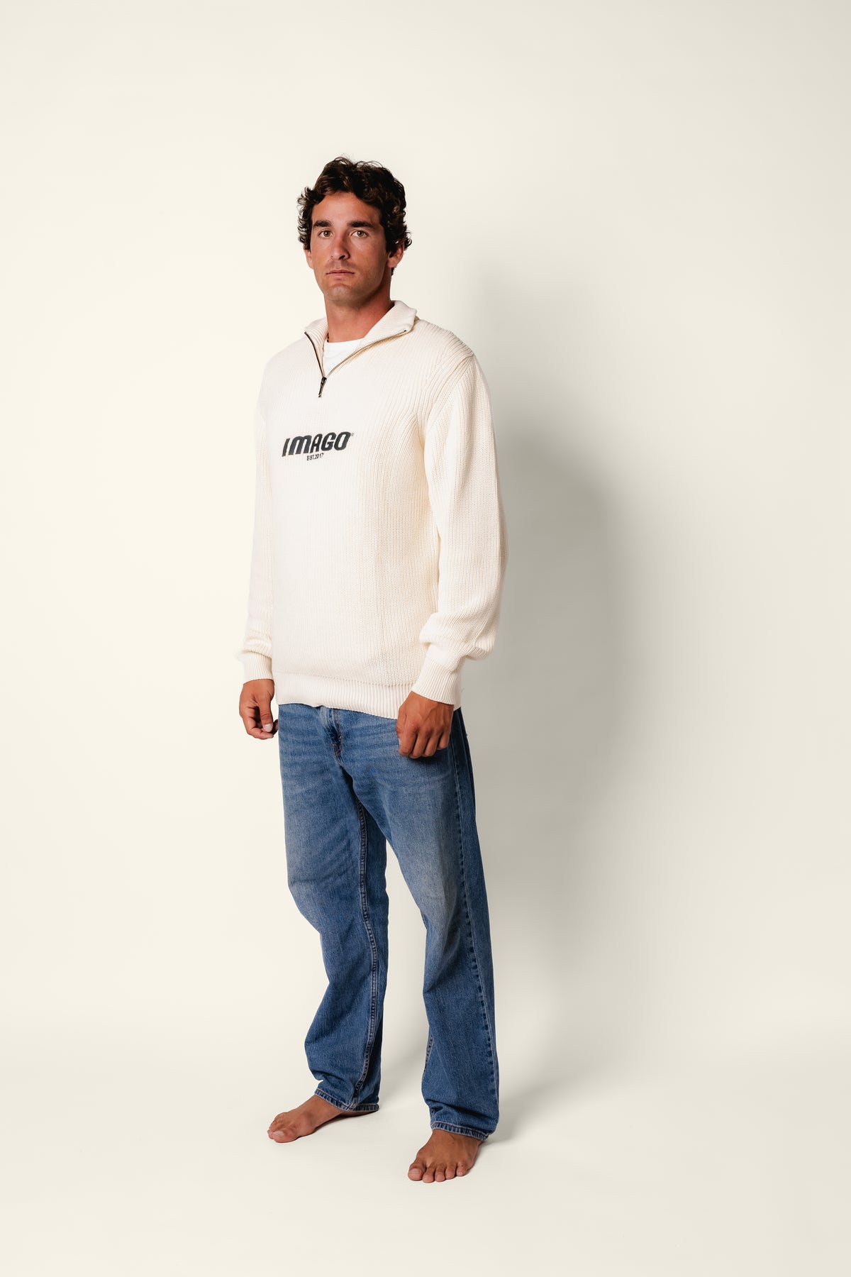 Beige Zipper