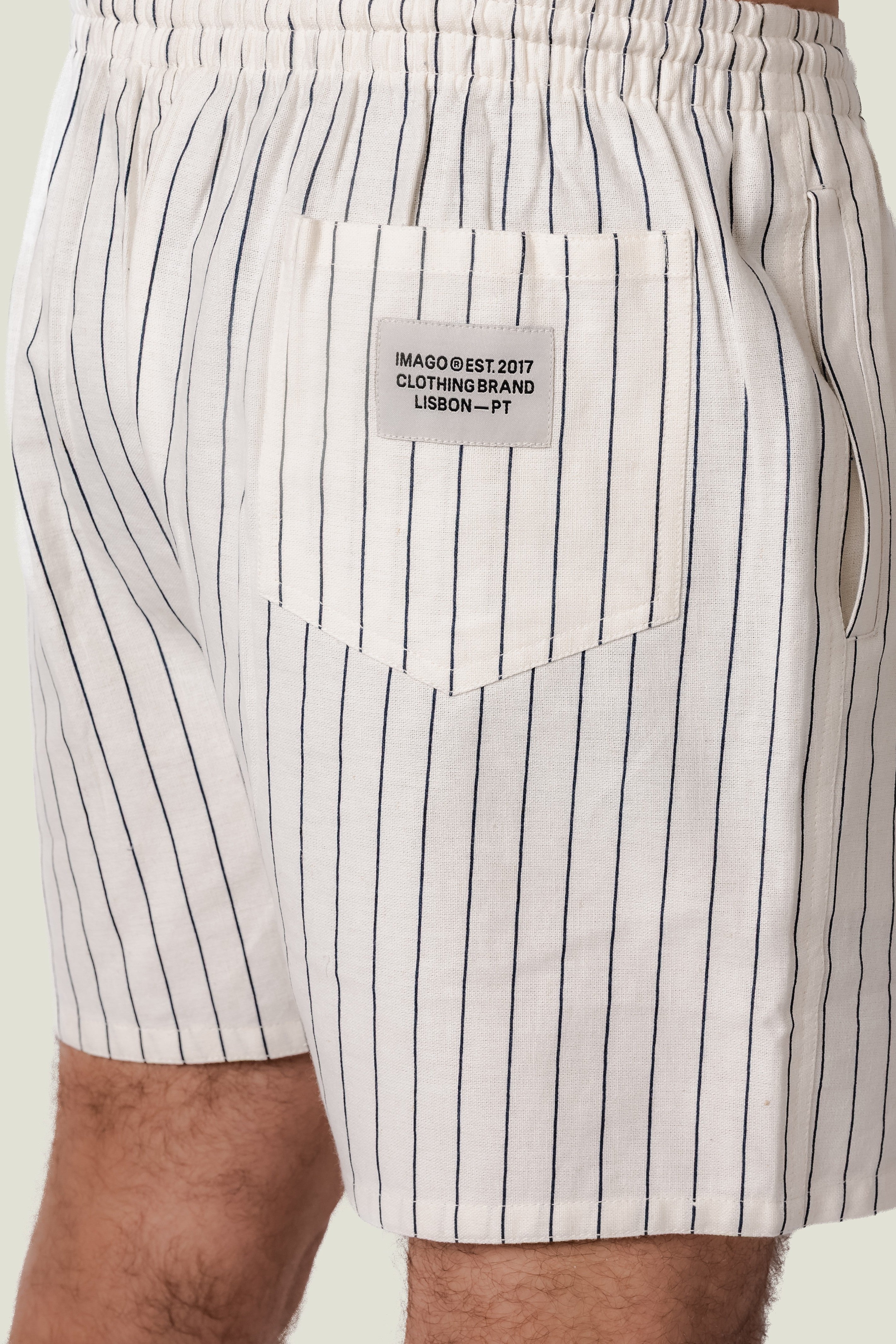 Calções de linho vermelho Carriage