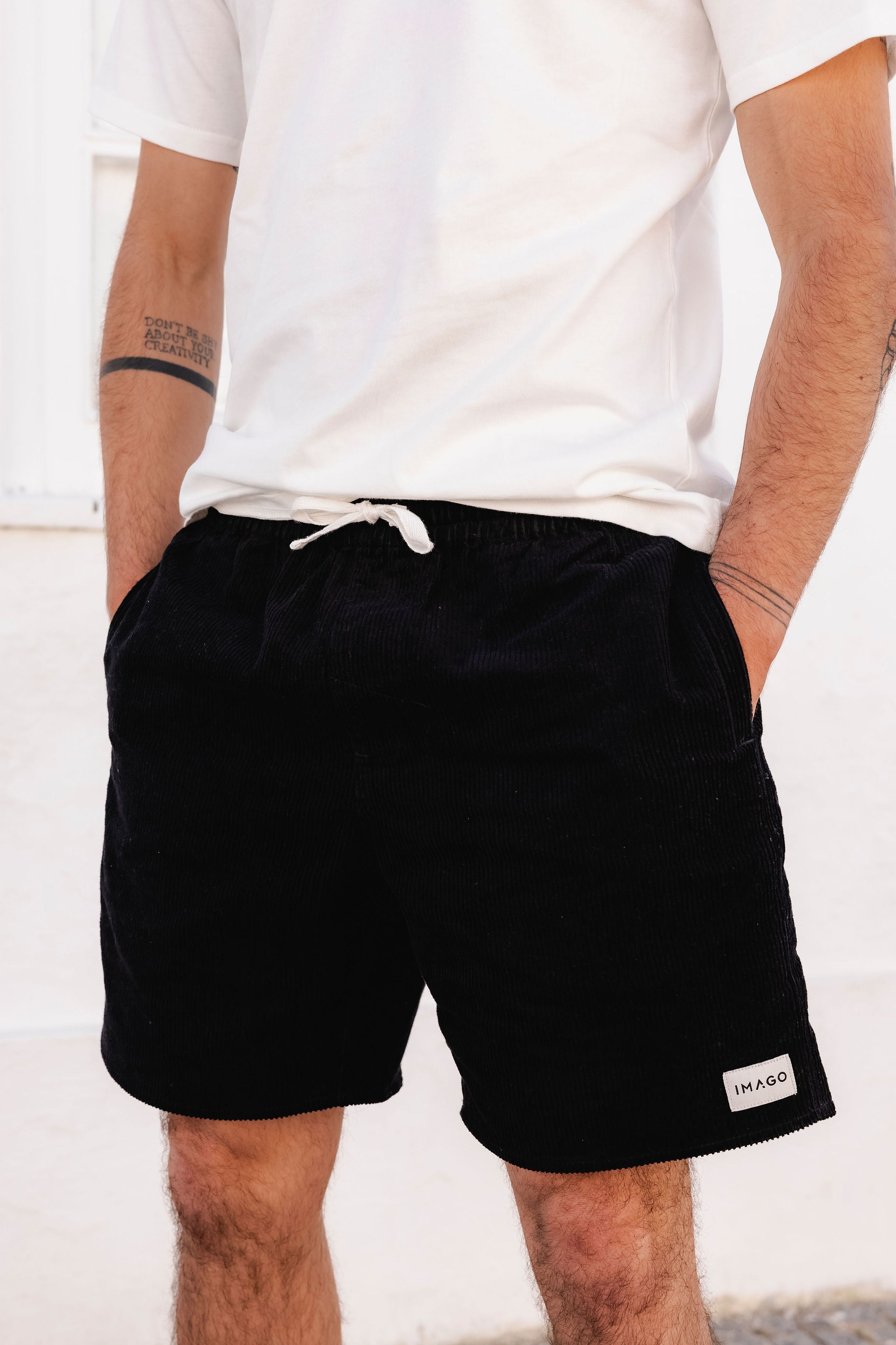 Black Corduroy Shorts