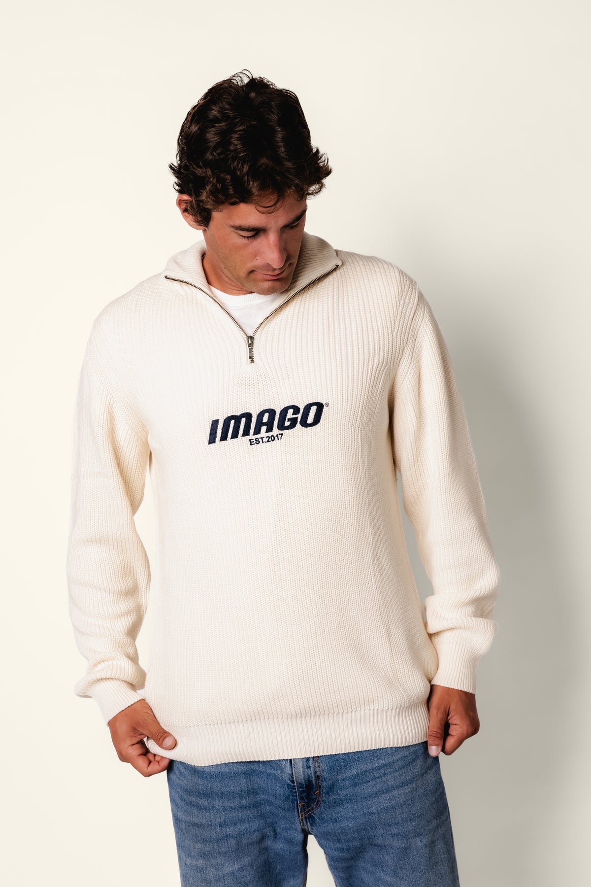 Beige Zipper
