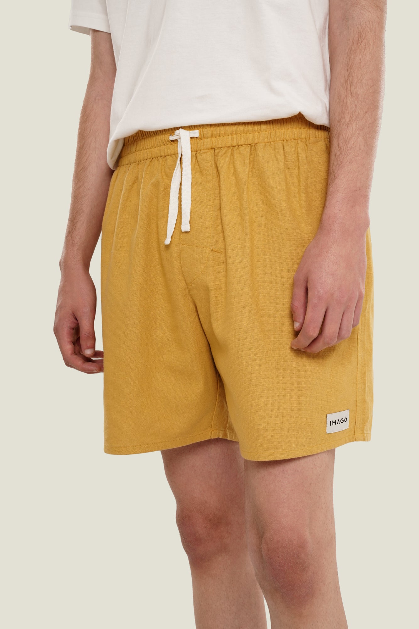 Gold Linen Shorts