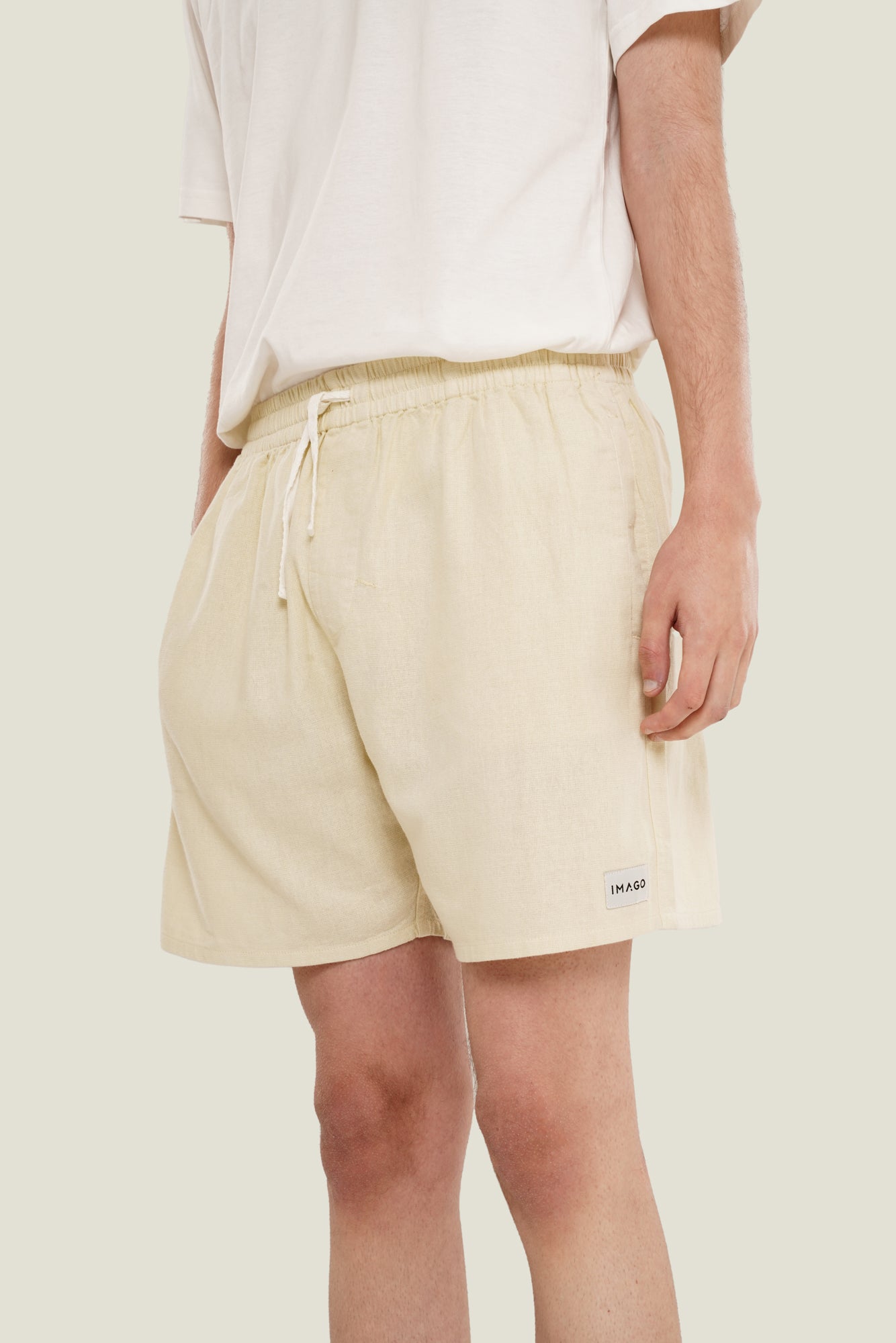 Cloud Cream Linen Shorts