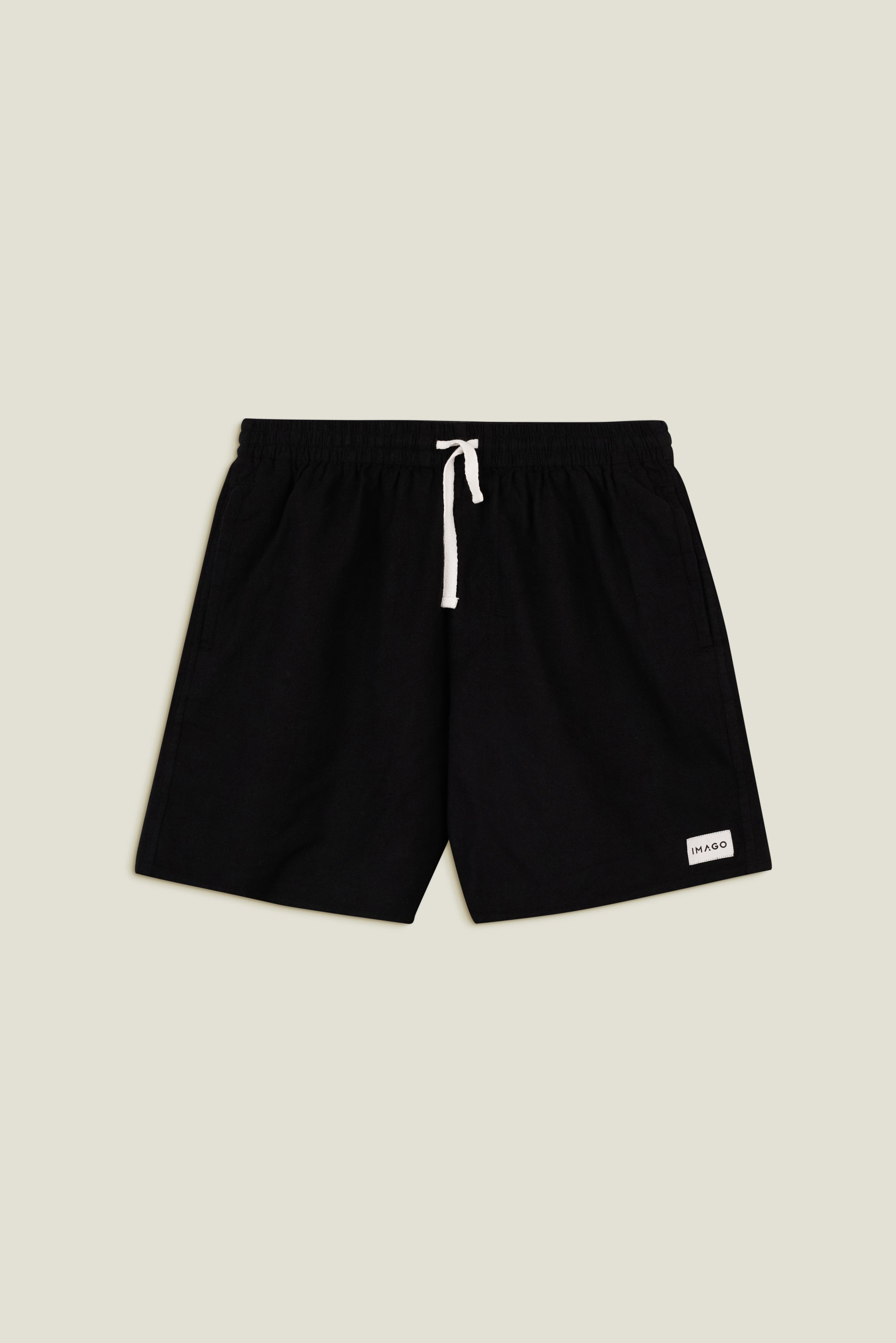 Black Linen Shorts